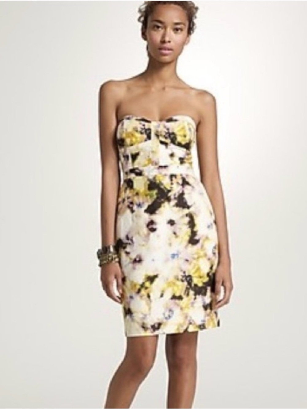 J. Crew Fleurette abstract-print strapless bustier mini dress NWT